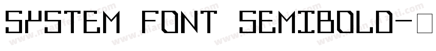 System Font Semibold字体转换